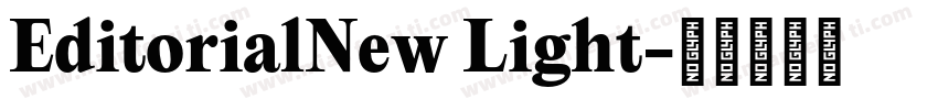 EditorialNew Light字体转换